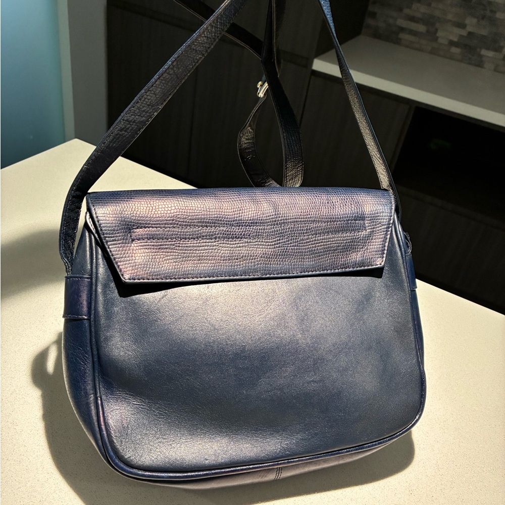 Fendi vintage Blue Leather Shoulder Bag - Picture 5 of 15